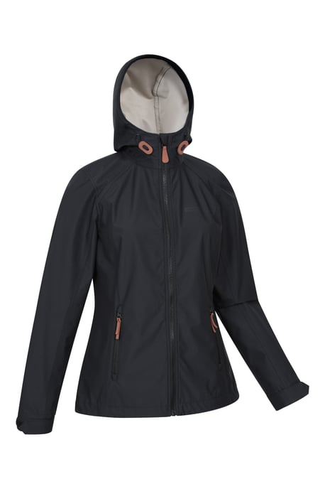 'Iona' Women's Softshell Jacket with Multiple Pockets Water Resistant Casual Everyday Coat Black - Image 6