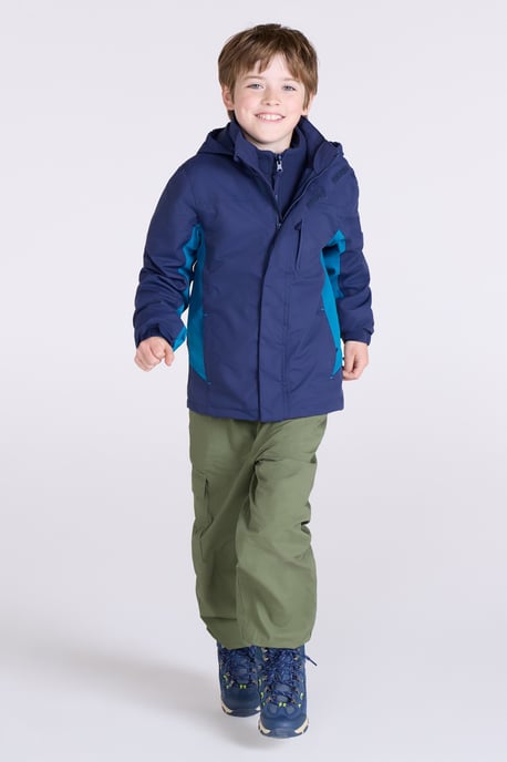 'Cannonball' Kids Waterproof Jacket with Multiple Pockets Breathable Warm Coat Blue - Image 2