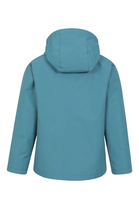 'Fell' Kids 3 in 1 Jacket with Pockets Water Resistant Hooded Coat Teal - Image 3