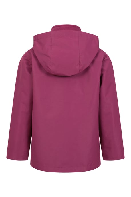 'Fell' Kids 3 in 1 Jacket with Pockets Water Resistant Hooded Coat Purple - Image 3