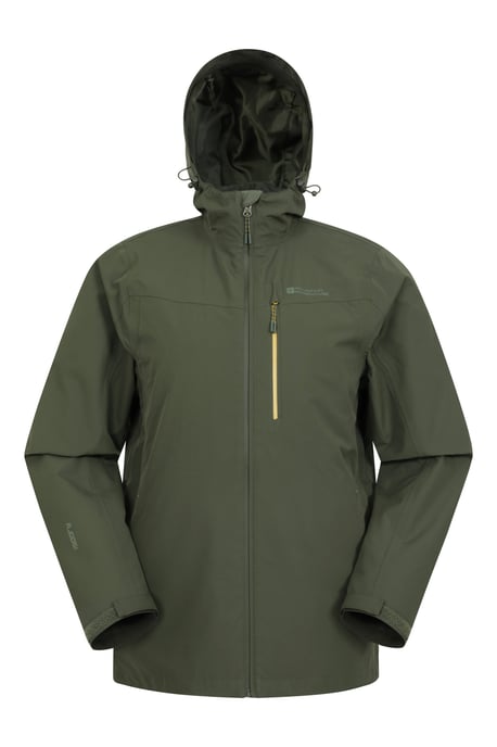 'Brisk Extreme' Men's Jacket with Multiple Pockets Mesh Lined Waterproof Coat Green - Image 5