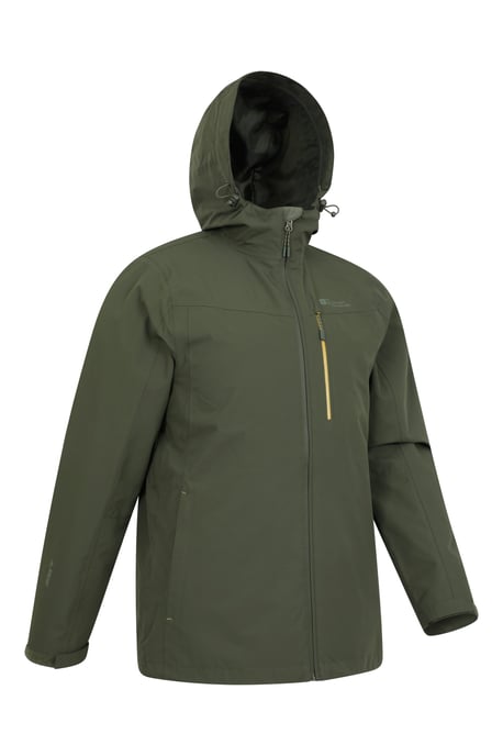 'Brisk Extreme' Men's Jacket with Multiple Pockets Mesh Lined Waterproof Coat Green - Image 6