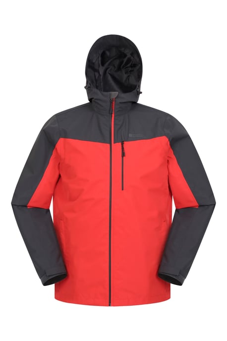 'Brisk Extreme' Men's Jacket with Multiple Pockets Mesh Lined Waterproof Coat Red - Image 2