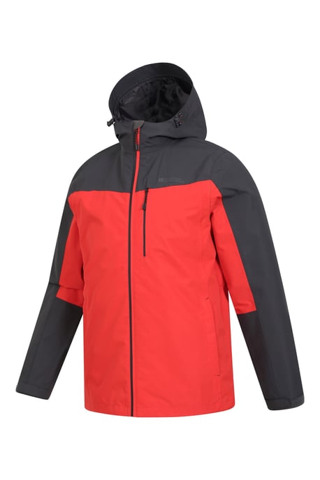 'Brisk Extreme' Men's Jacket with Multiple Pockets Mesh Lined Waterproof Coat Red - Image 4