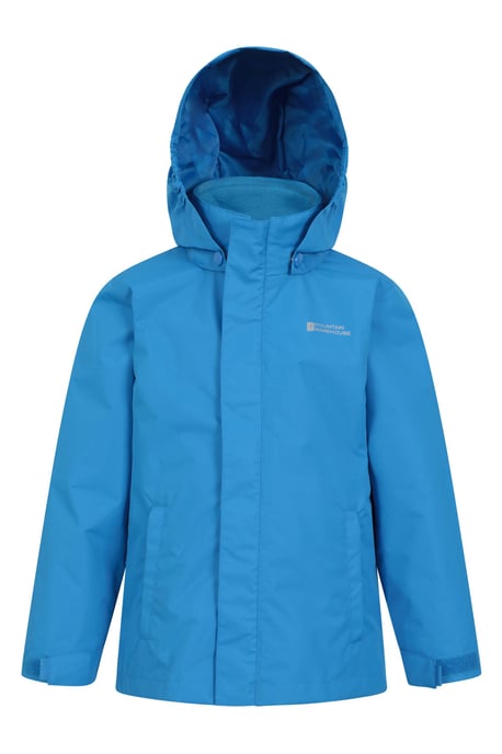 'Fell' Kids 3 in 1 Jacket with Pockets Water Resistant Hooded Coat Blue/Navy - Image 5