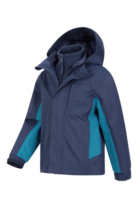 'Cannonball' Kids Waterproof Jacket with Multiple Pockets Breathable Warm Coat Navy - Image 4