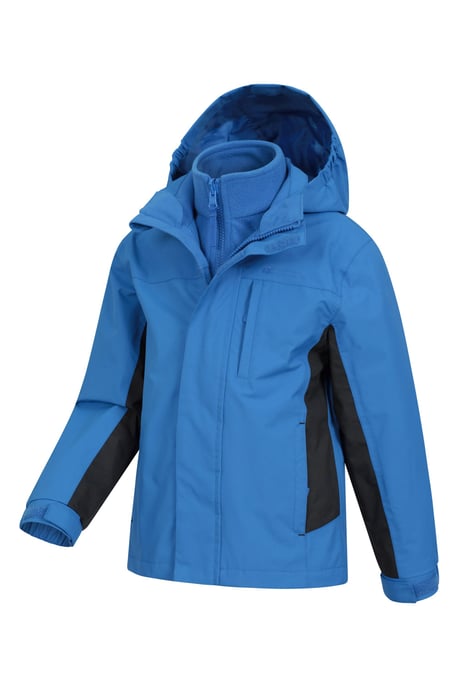 'Cannonball' Kids Waterproof Jacket with Multiple Pockets Breathable Warm Coat Blue/Navy - Image 4
