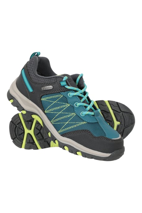 'Stampede' Kids Walking Shoes with Heel & Toe Bumper EVA Footbed Waterproof Footwear Green - Image 2