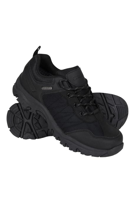 'Stampede' Kids Walking Shoes with Heel & Toe Bumper EVA Footbed Waterproof Footwear Black - Image 1