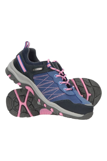 'Stampede' Kids Walking Shoes with Heel & Toe Bumper EVA Footbed Waterproof Footwear Purple - Image 1