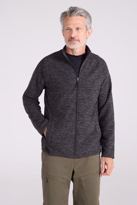 'Snowdon' Men's Fleece Sweater Full Zip Quick Dry Antipill Fabric Mid Layer Charcoal - Image 2