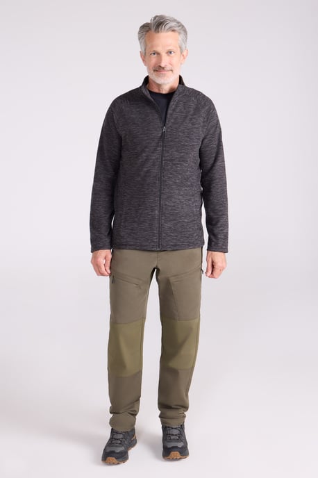 'Snowdon' Men's Fleece Sweater Full Zip Quick Dry Antipill Fabric Mid Layer Charcoal - Image 3