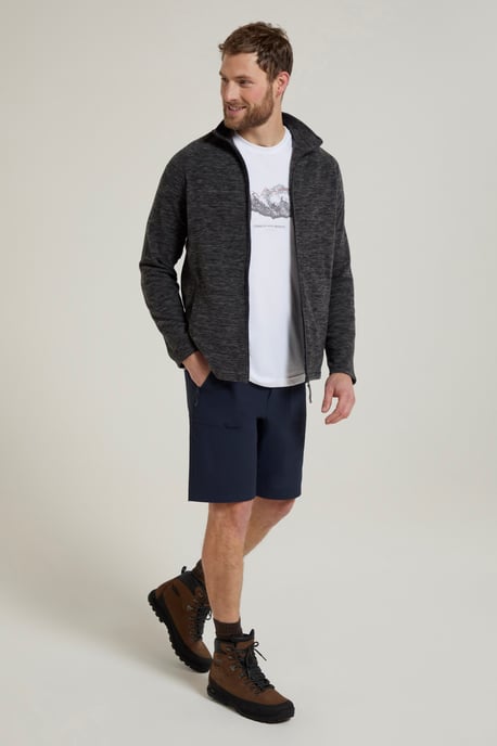 'Snowdon' Men's Fleece Sweater Full Zip Quick Dry Antipill Fabric Mid Layer Charcoal - Image 5