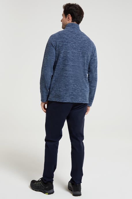 'Snowdon' Men's Fleece Sweater Full Zip Quick Dry Antipill Fabric Mid Layer Blue - Image 4