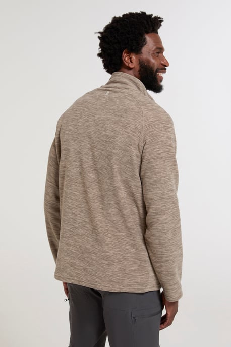 'Snowdon' Men's Fleece Sweater Full Zip Quick Dry Antipill Fabric Mid Layer Brown - Image 4