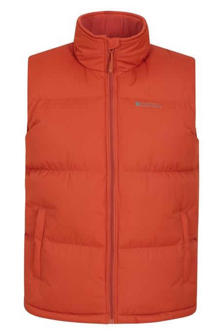 'Rock' Men's Padded Gilet Water Resistant Comfy Insulated Rain Jacket Orange - Image 2