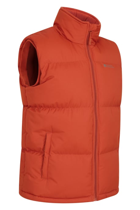 'Rock' Men's Padded Gilet Water Resistant Comfy Insulated Rain Jacket Orange - Image 3