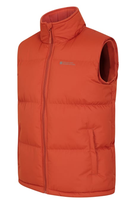 'Rock' Men's Padded Gilet Water Resistant Comfy Insulated Rain Jacket Orange - Image 5