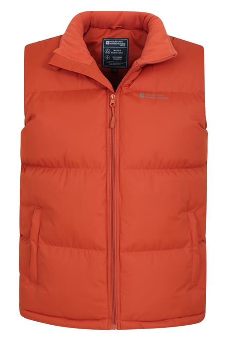 'Rock' Men's Padded Gilet Water Resistant Comfy Insulated Rain Jacket Orange - Image 6