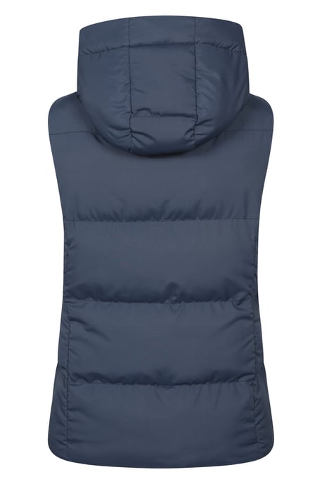 'Astral' Padded Gilet with Side Pockets Water Resistant Hooded Jacket Dark Grey - Image 4