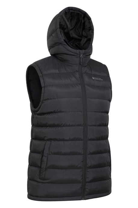 'Seasons' Men's Padded Gilet with Pockets Water Resistant Hooded Jacket Black - Image 5