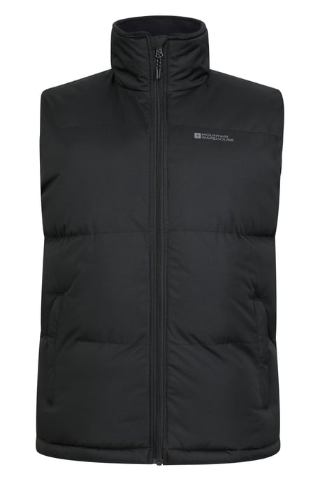 'Rock' Men's Padded Gilet Water Resistant Comfy Insulated Rain Jacket Black - Image 5