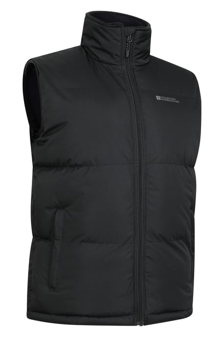 'Rock' Men's Padded Gilet Water Resistant Comfy Insulated Rain Jacket Black - Image 6
