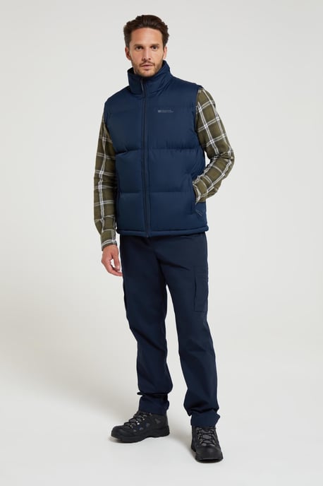 'Rock' Men's Padded Gilet Water Resistant Comfy Insulated Rain Jacket Navy - Image 2