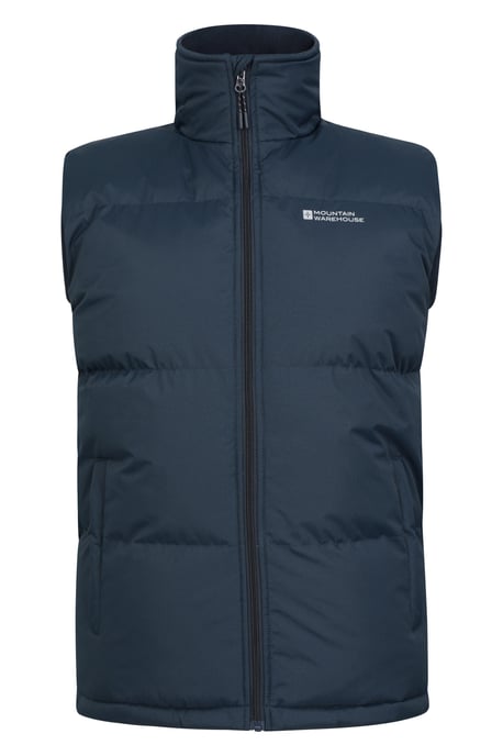 'Rock' Men's Padded Gilet Water Resistant Comfy Insulated Rain Jacket Navy - Image 5