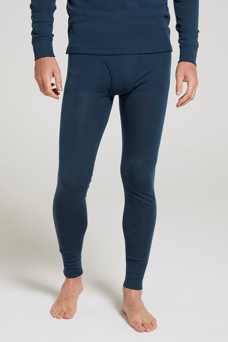 'Merino' Men's Thermal Base Layer Pants Quick Dry Breathable Warm Trousers Navy/Blue - Image 1