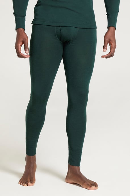 'Merino' Men's Thermal Base Layer Pants Quick Dry Breathable Warm Trousers Dark Green - Image 3