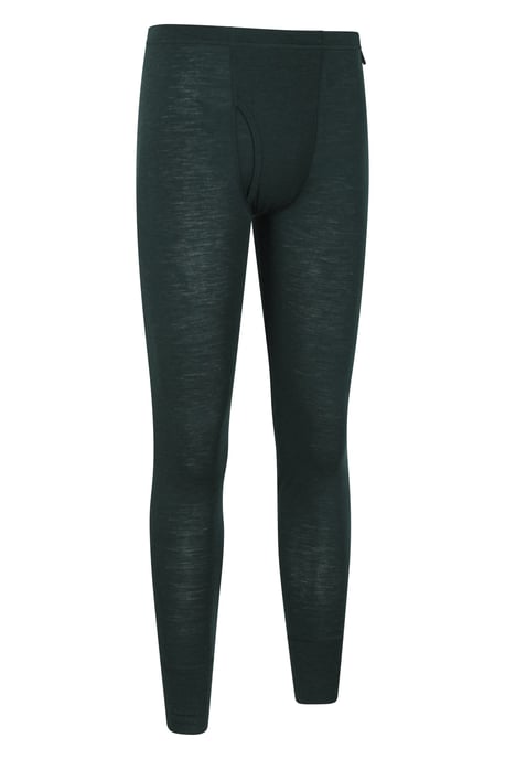 'Merino' Men's Thermal Base Layer Pants Quick Dry Breathable Warm Trousers Dark Green - Image 6