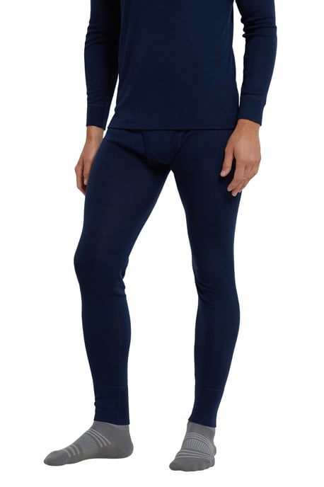 'Merino' Men's Thermal Base Layer Pants Quick Dry Breathable Warm Trousers Navy - Image 1