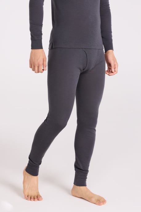 'Merino' Men's Thermal Base Layer Pants Quick Dry Breathable Warm Trousers Dark Grey - Image 1