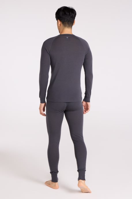 'Merino' Men's Thermal Base Layer Pants Quick Dry Breathable Warm Trousers Dark Grey - Image 4