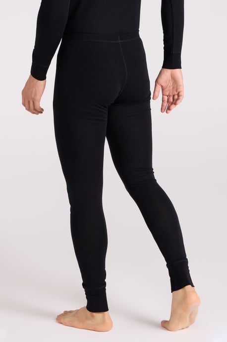 'Merino' Men's Thermal Base Layer Pants Quick Dry Breathable Warm Trousers Black - Image 3