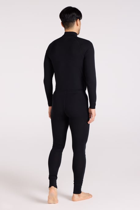 'Merino' Men's Thermal Base Layer Pants Quick Dry Breathable Warm Trousers Black - Image 4