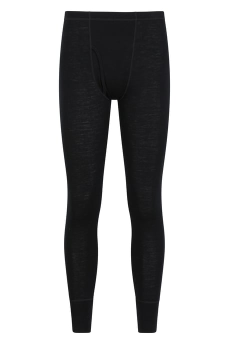 'Merino' Men's Thermal Base Layer Pants Quick Dry Breathable Warm Trousers Black - Image 5