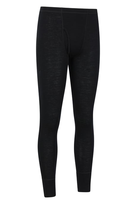'Merino' Men's Thermal Base Layer Pants Quick Dry Breathable Warm Trousers Black - Image 6