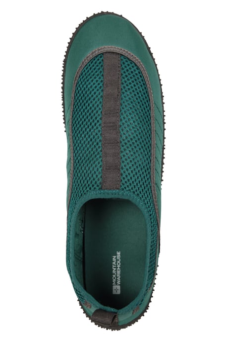 'Bermuda' Men's Aqua Shoe with Mesh Panel Slip On Summer Beach Sandals Navy/Blue - Image 5