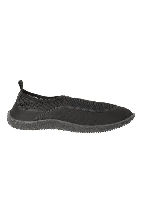 'Bermuda' Men's Aqua Shoe with Mesh Panel Slip On Summer Beach Sandals Black - Image 2
