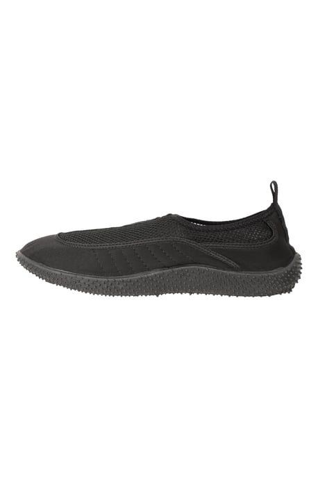 'Bermuda' Men's Aqua Shoe with Mesh Panel Slip On Summer Beach Sandals Black - Image 5
