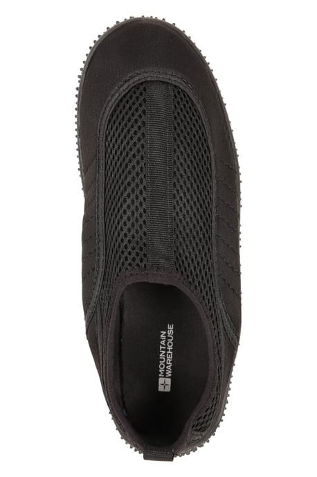 'Bermuda' Women's Aqua Shoe with Top Mesh Panel Slip On Summer Beach Sandals Black - Image 5