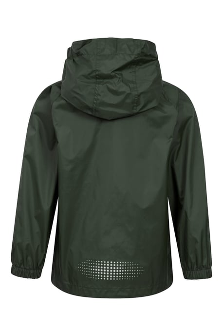 'Pakka' Kids Jacket Waterproof Wind Resistant Stylish Travelling Hooded Coat Khaki - Image 3