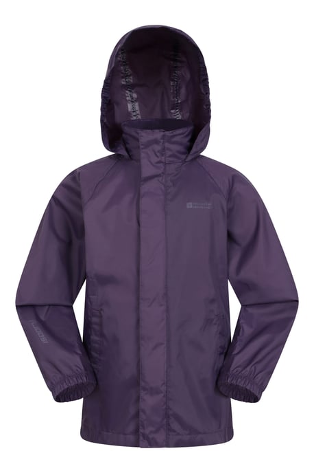 'Pakka' Kids Jacket Waterproof Wind Resistant Stylish Travelling Hooded Coat Purple - Image 5