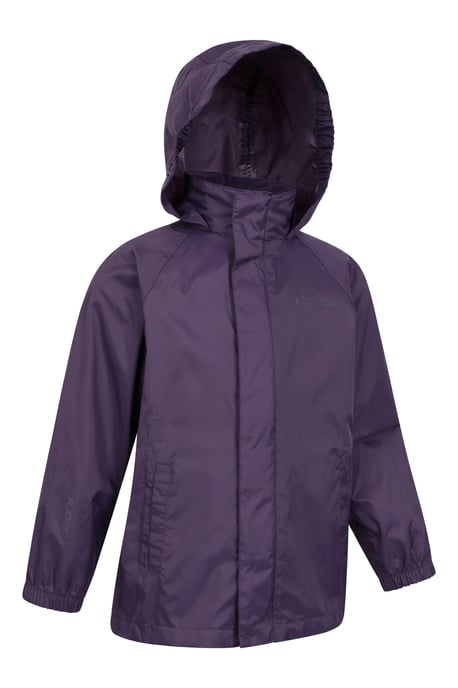 'Pakka' Kids Jacket Waterproof Wind Resistant Stylish Travelling Hooded Coat Purple - Image 6