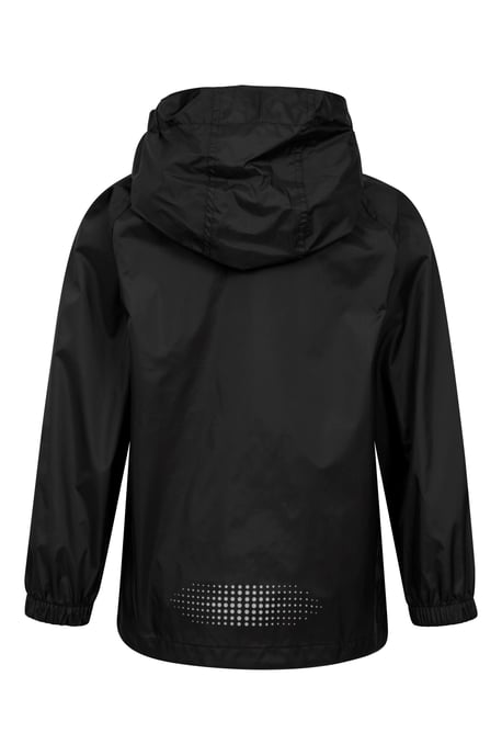 'Pakka' Kids Jacket Waterproof Wind Resistant Stylish Travelling Hooded Coat Black - Image 6