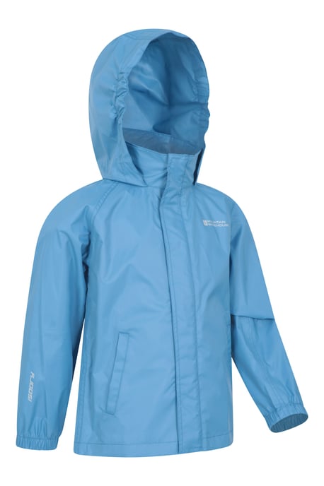 'Pakka' Kids Jacket Waterproof Wind Resistant Stylish Travelling Hooded Coat Blue - Image 2