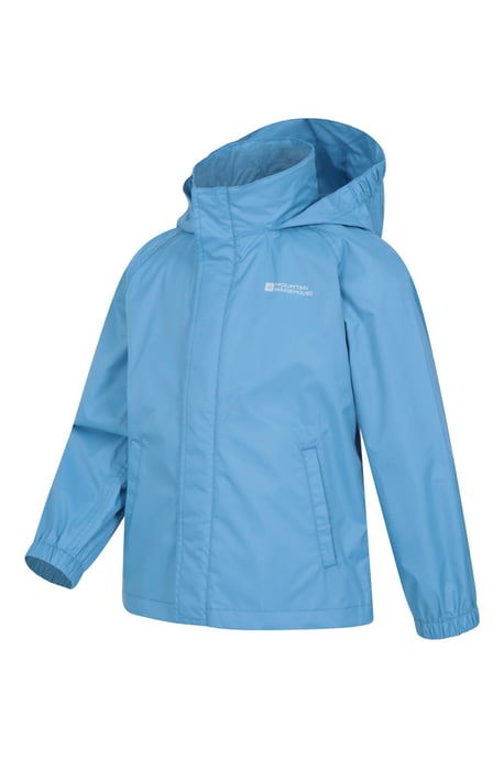 'Pakka' Kids Jacket Waterproof Wind Resistant Stylish Travelling Hooded Coat Blue - Image 4