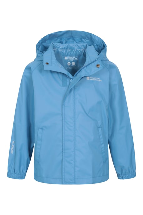 'Pakka' Kids Jacket Waterproof Wind Resistant Stylish Travelling Hooded Coat Blue - Image 5